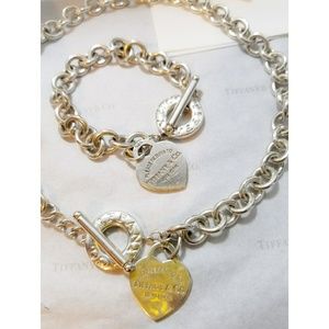 🔥Tiffany & Co🔥Heart Tag Toggle Set